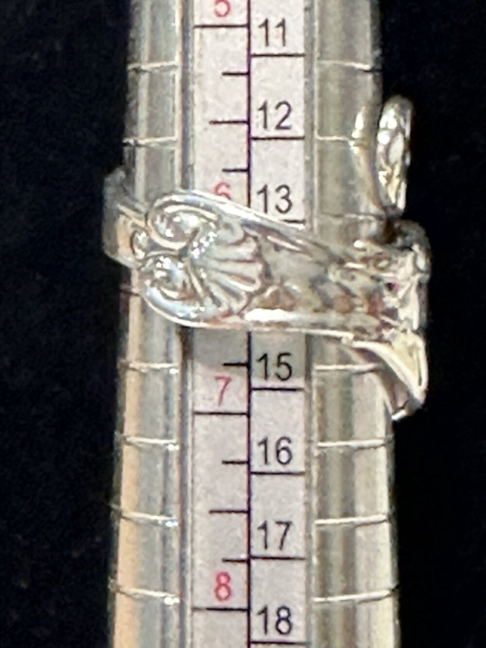Premier Designs PD  adjustable Silver spoon Wrap Ring Size 6.5 Retro - Picture 3 of 8